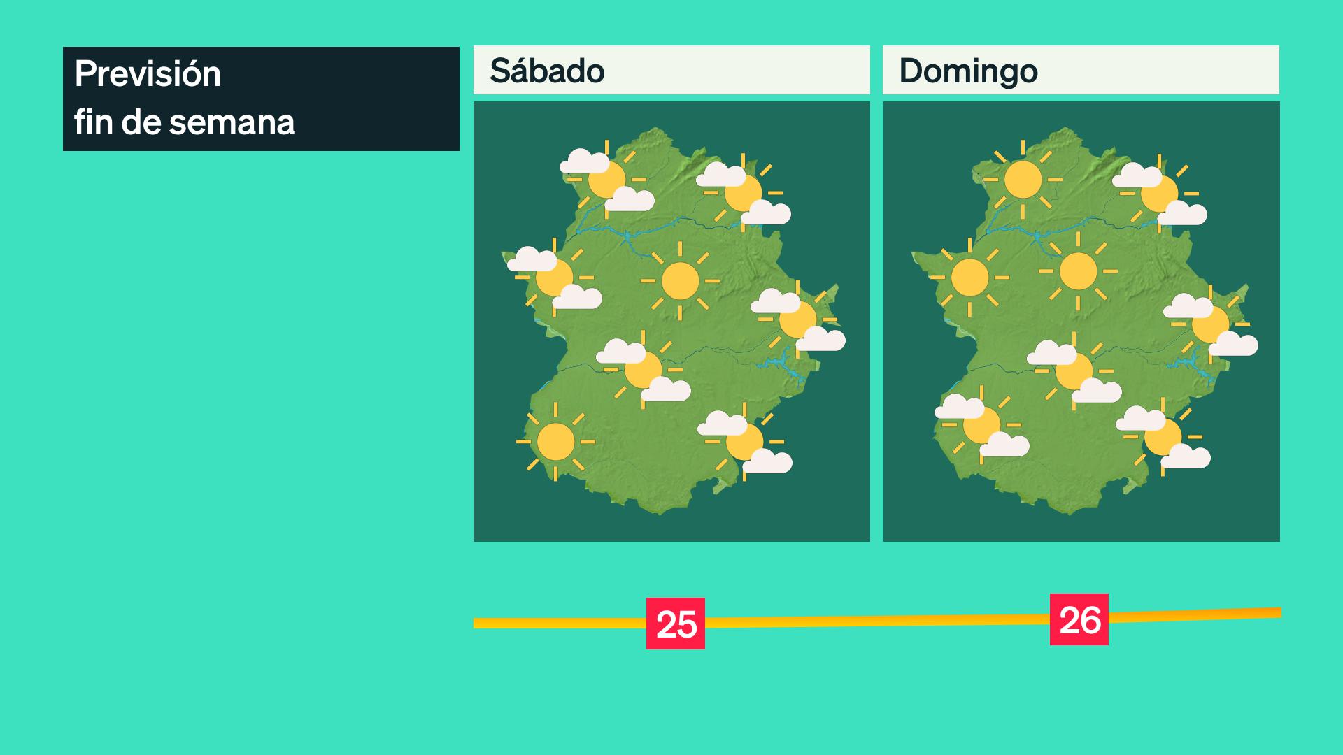 Mapa de previsión del 24 y 25 de octubre