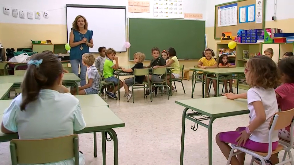 Aula de un colegio de primaria. 