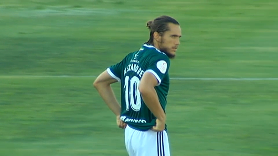 Álex Corredera durante el partido ante el Bilbao Athletic