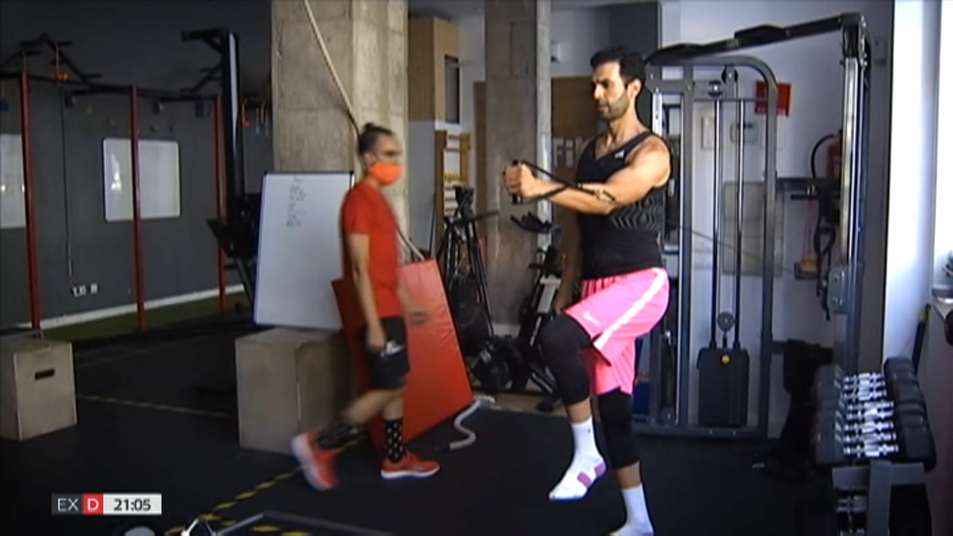 Luis Parejo en un entrenamiento en el gimnasio