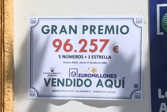 Número premiado del Euromillones en Herrera del Duque