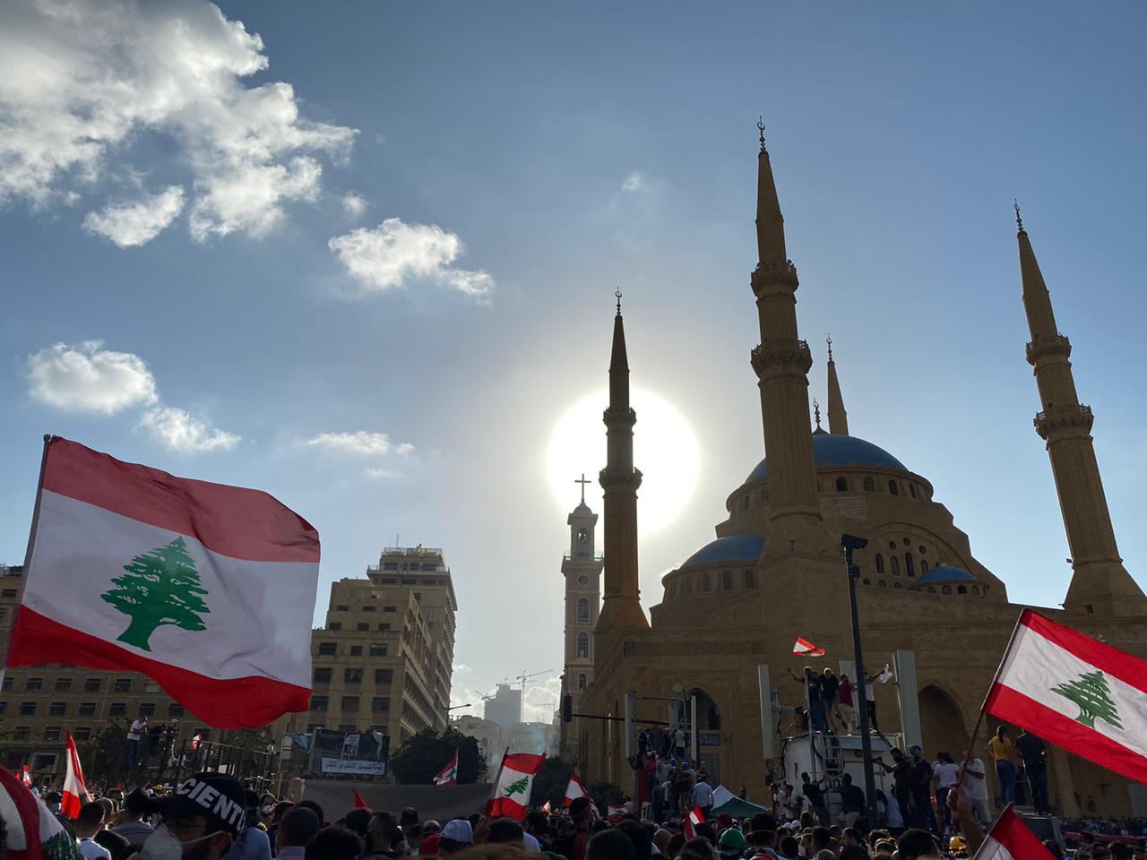 Imagen de una manifestación en Beirut.
