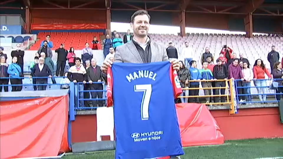 Manuel Mosquera en su presentación como técnico en febrero de 2019