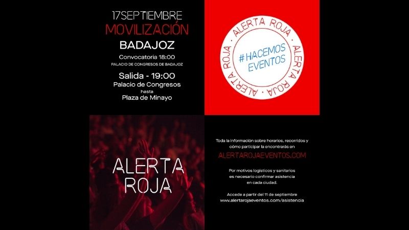 Imagen de la protesta en Extremadura