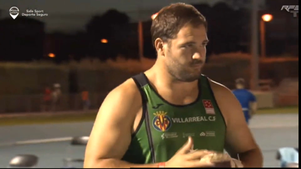 Javier Cienfuegos tras finalizar un lanzamiento en el día de ayer