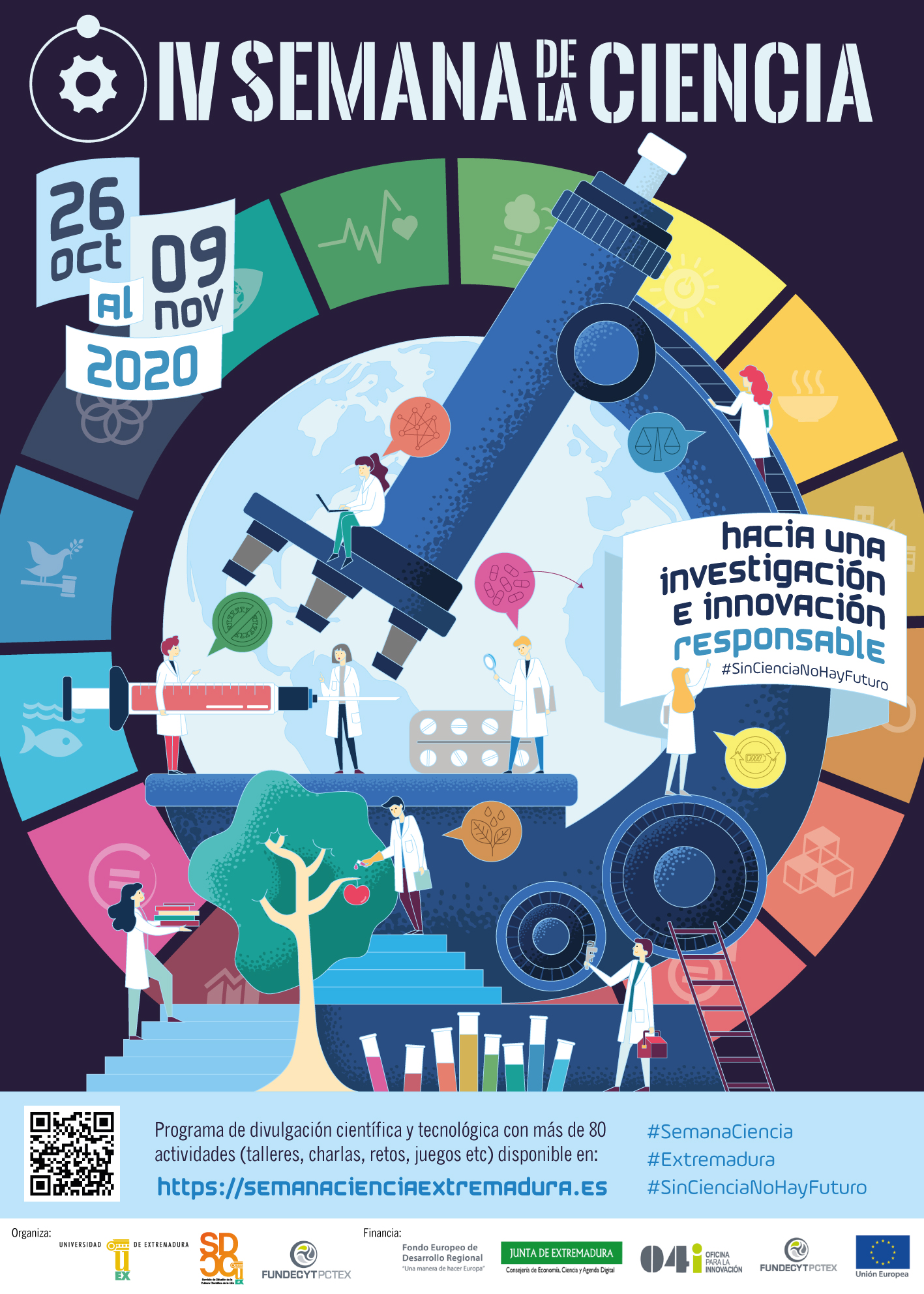 Cartel Oficial Cuarta Semana Ciencia y Tecnología Extremadura