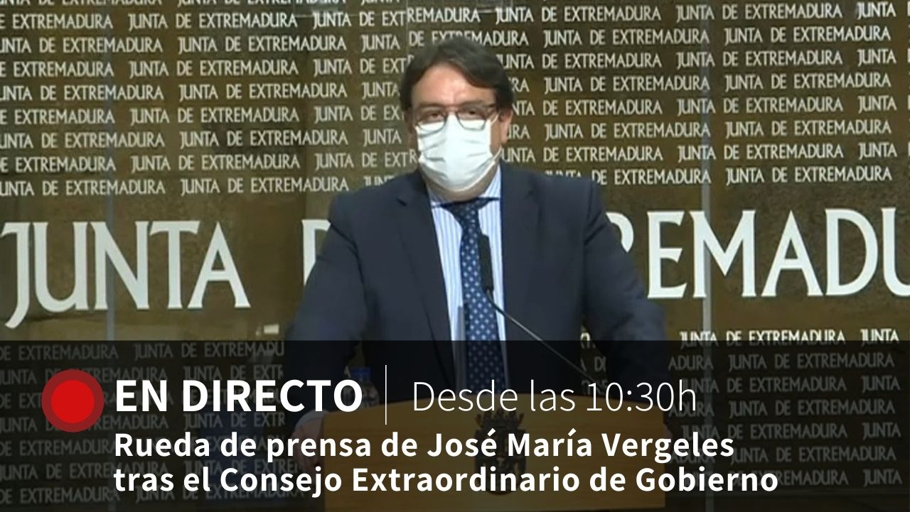 Rueda de prensa de José María Vergeles tras el Consejo de Gobierno