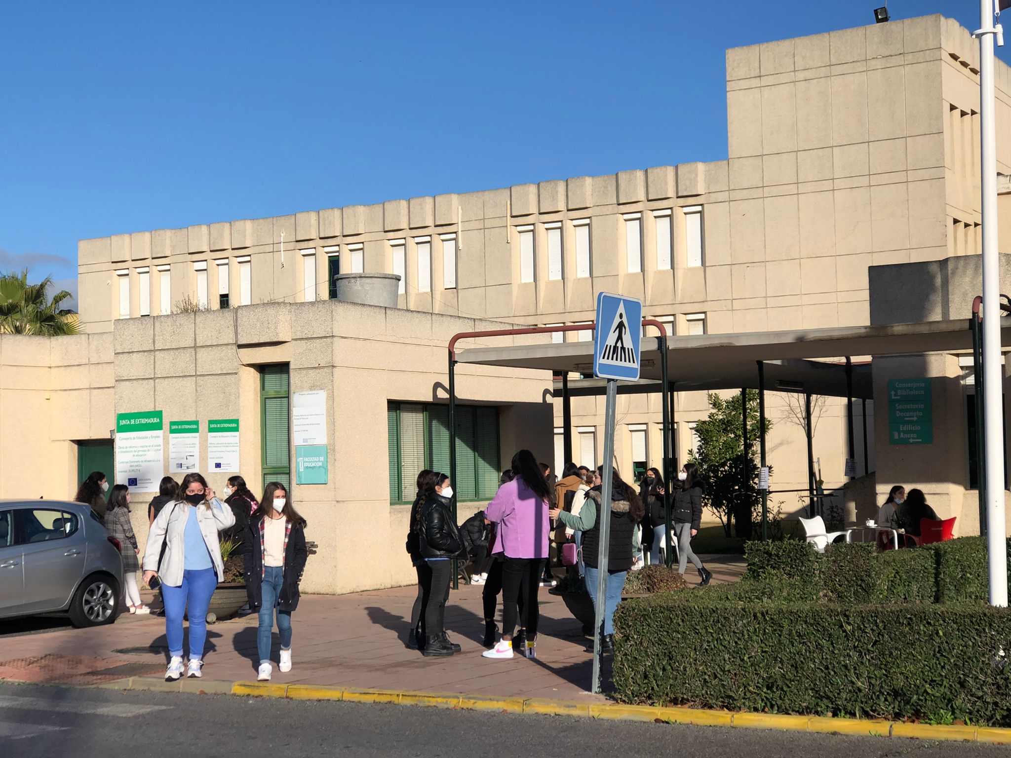 Regreso a las aulas en la Facultad de Educación de la Universidad de Extremadura