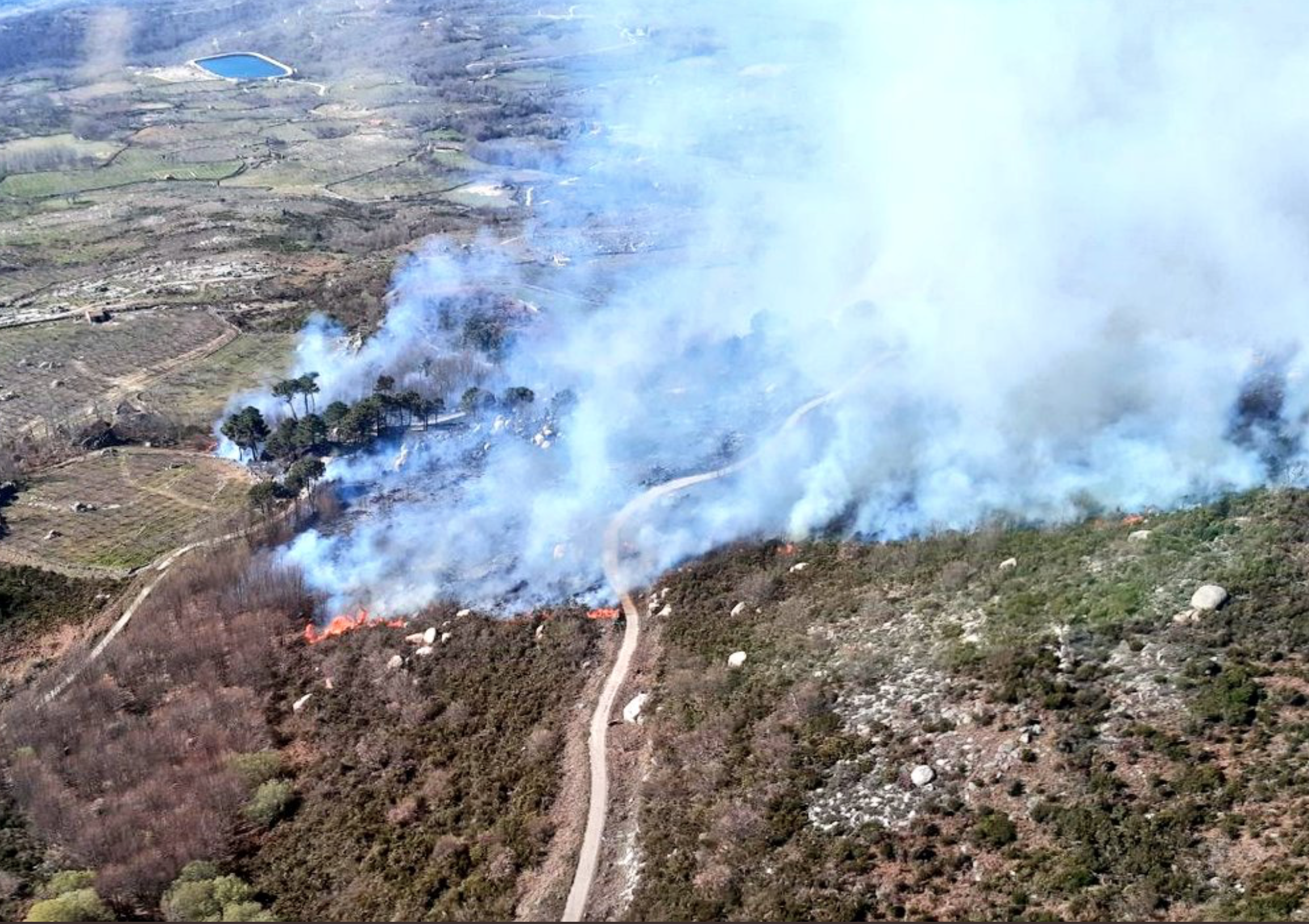Incendio forestal en Rebollar