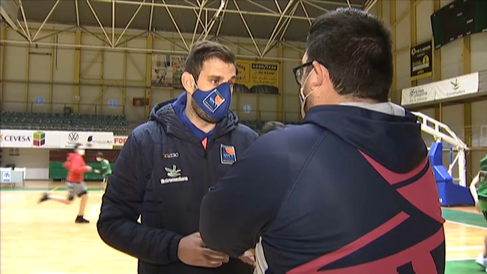 Raúl Perez en el entrenamiento de esta tarde del Miralvalle Plasencia