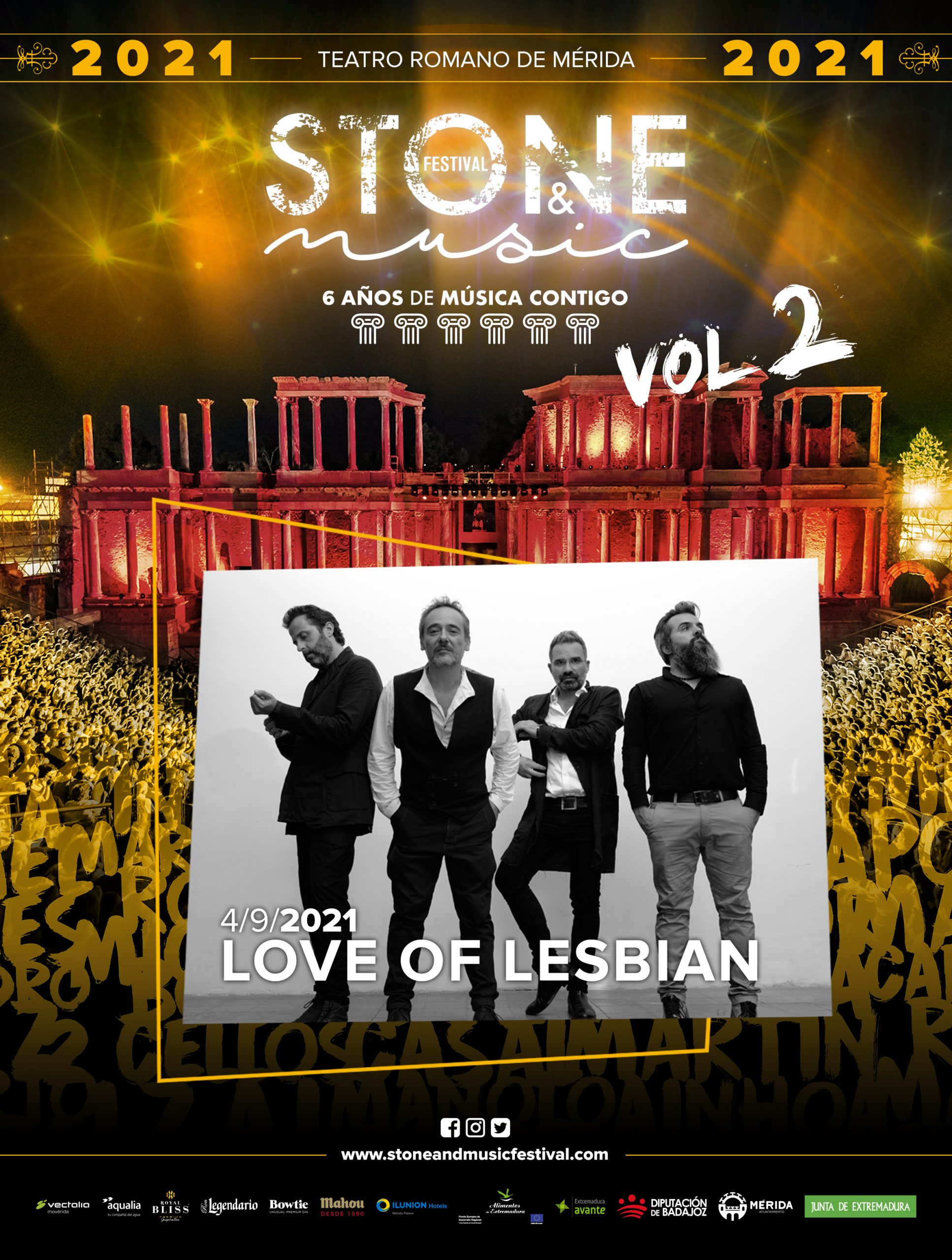 Cartel de presentación de Love of Lesbian en el Stone&Music Festival 