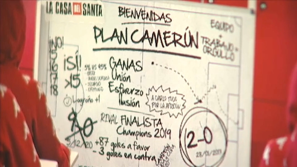 Cartel promocional del partido entre Santa Teresa y FC Barcelona