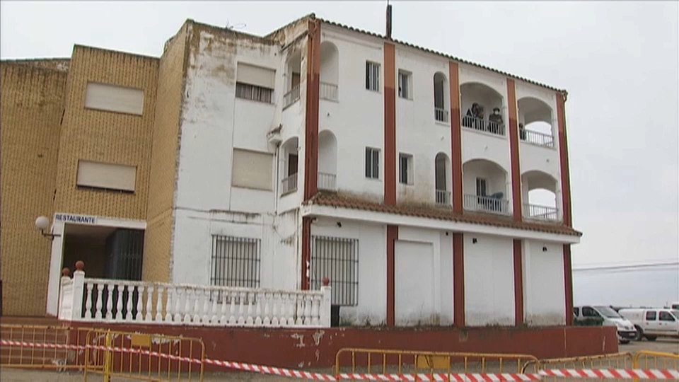 Alojamiento donde se hospedan los esquiladores uruguayos afectados por el brote