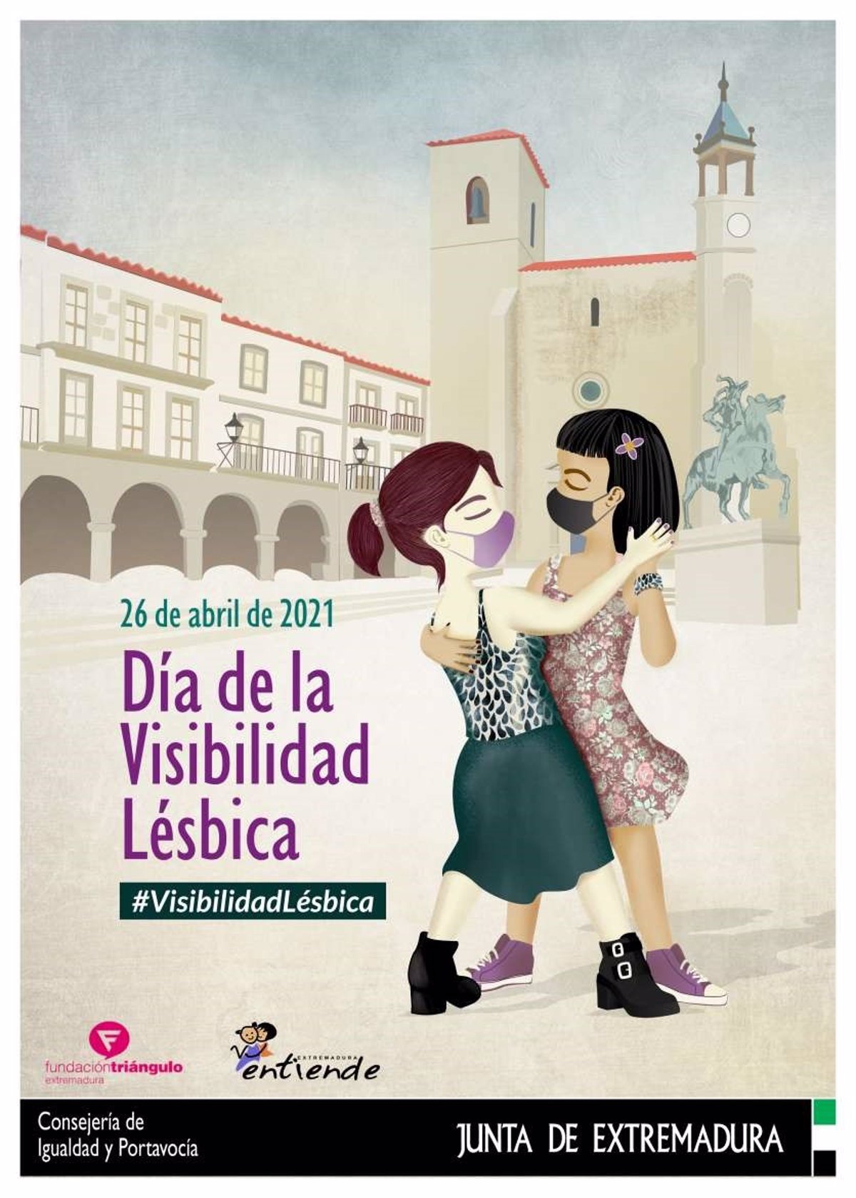 visibilidad lésbica cartel oficial extremadura