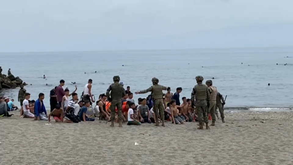Playa del Tarajal, en Ceuta