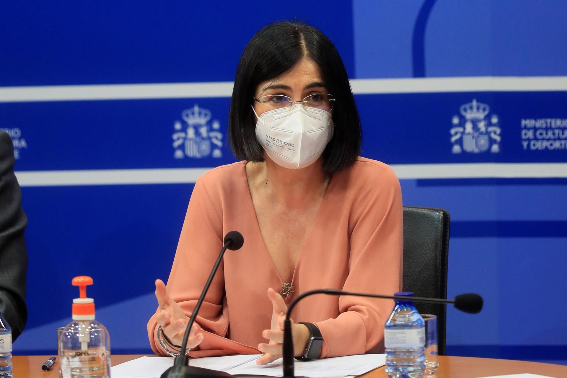 La ministra de Sanidad, Carolina Darias
