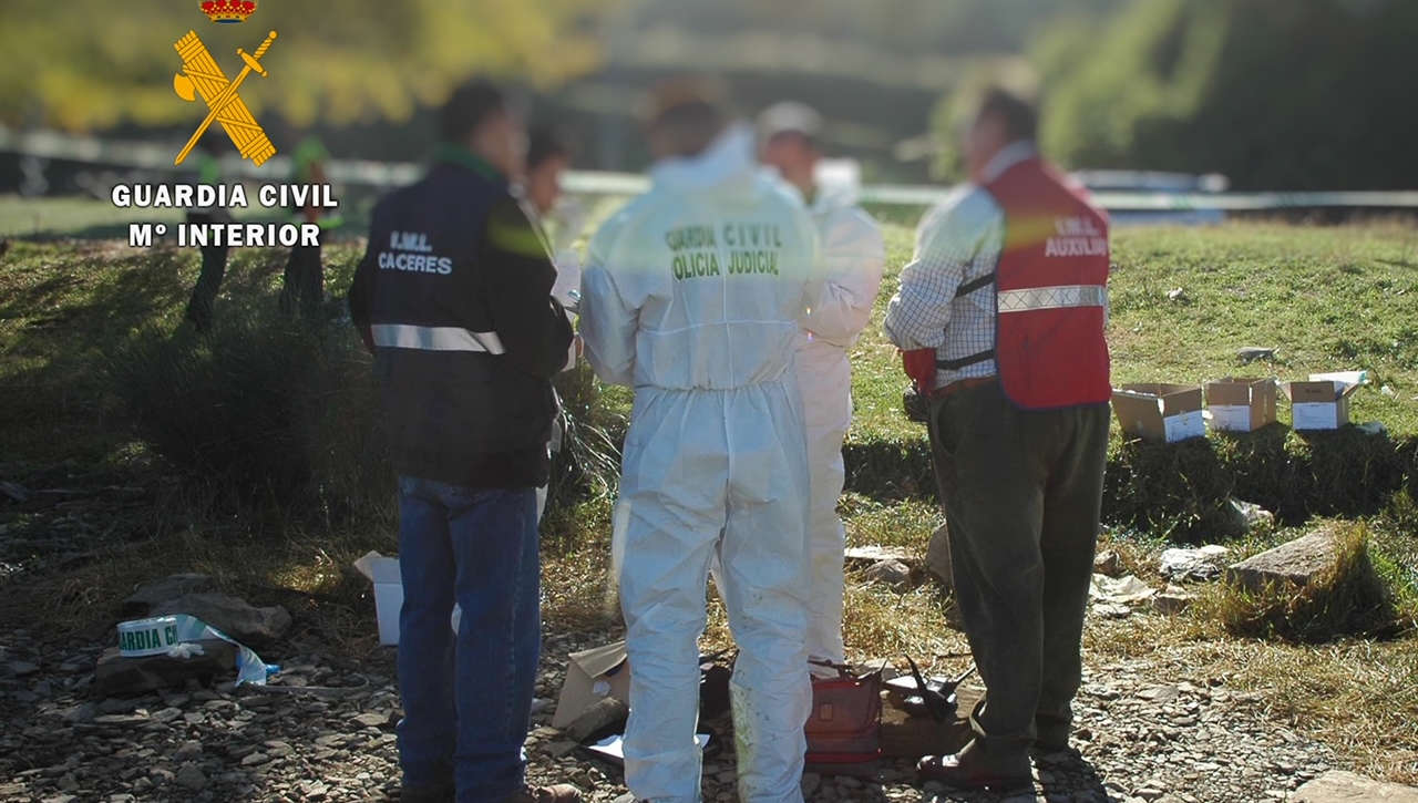 Finca de Valencia de Alcántara (Cáceres) donde se encontraron los restos óseos humanos.