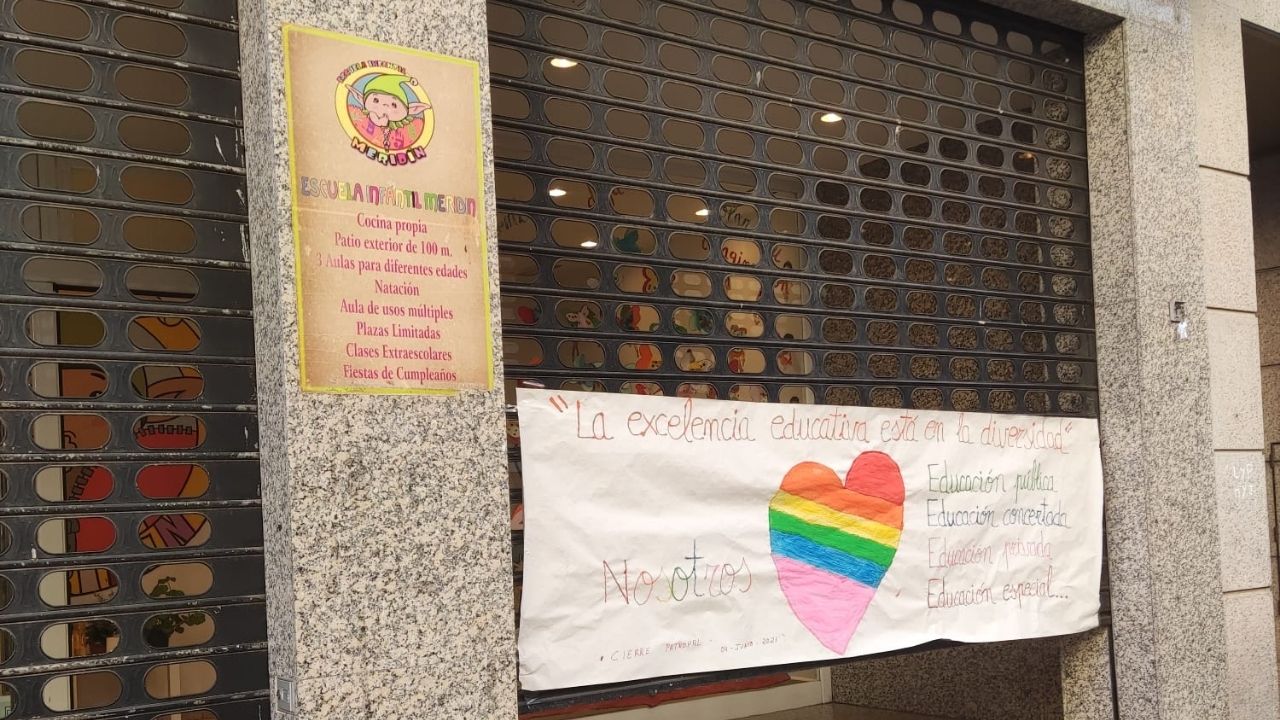 Escuela Infantil Meridín de Mérida, una de las 85 que realizan huelga esta mañana
