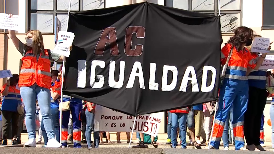 Protesta de los profesionales de la Atención Continuada en Extremadura