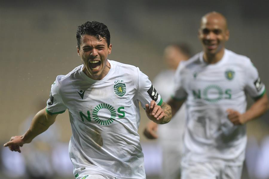 Imagen de archivo de Pedro Porro celebrando un gol