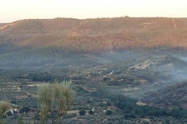 Controlado incendio de Peraleda de San Román