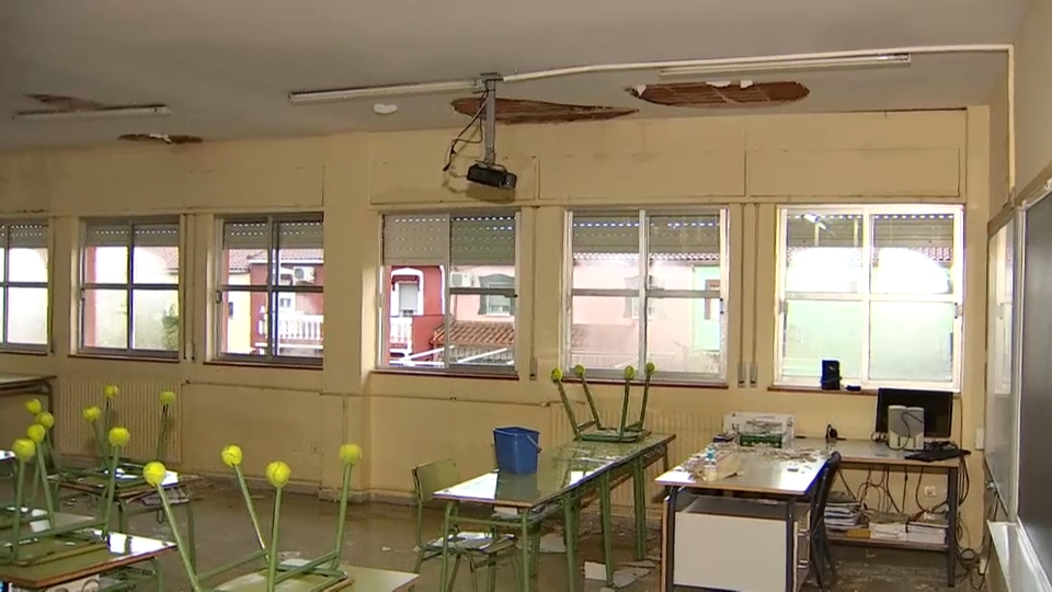 Imagen del agujero provocado por la tormenta