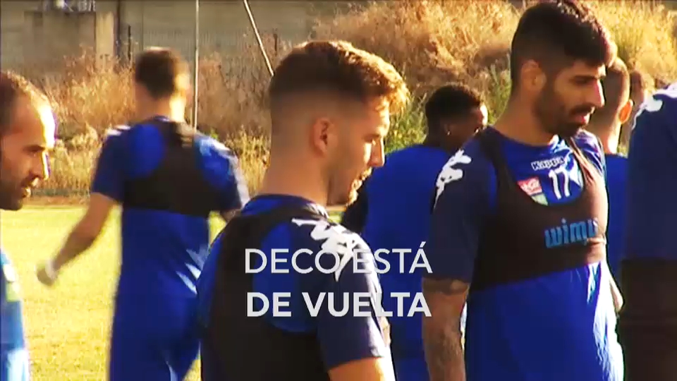 Deco, en su primer entrenamiento con sus nuevos compañeros