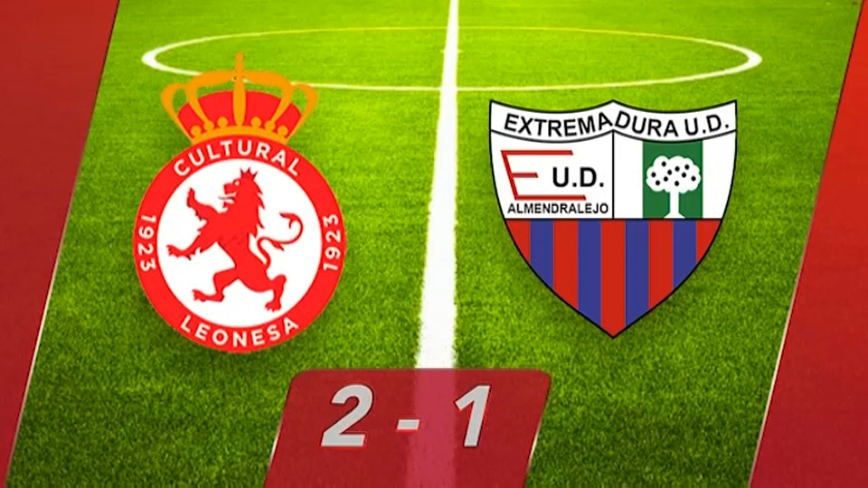 Cultural Leonesa 2-1 Extremadura: cruel final en el Reino de León