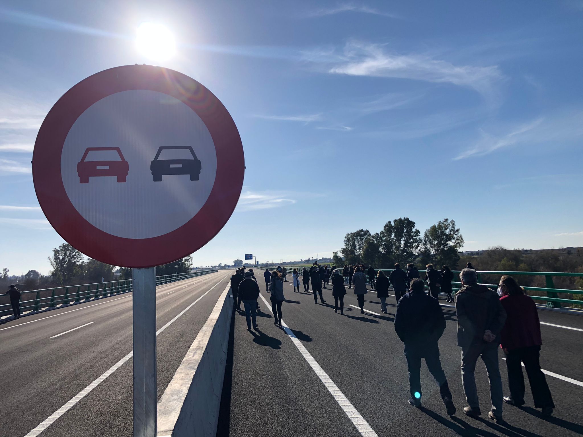 Inauguración del primer tramo de la Ronda Sur de Badajoz