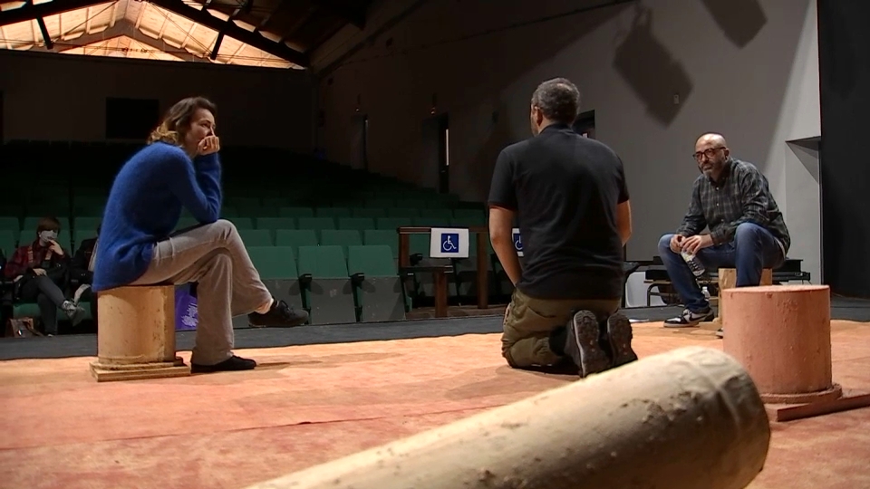 Ensayo antes de una representación teatral