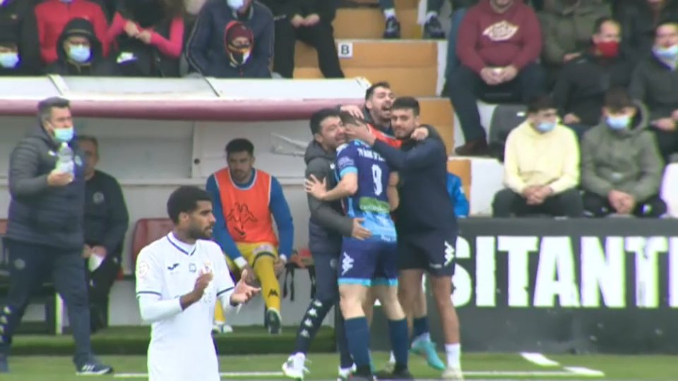 Celebración gol Coria