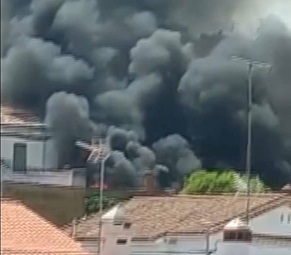 Incendio en Cáceres