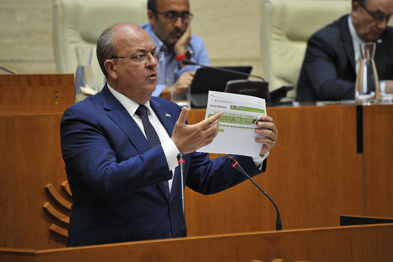 José Antonio Monago, durante su intervención en el Debate sobre el Estado de la Región