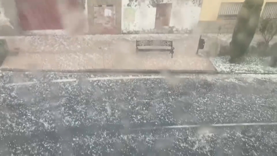 Granizo en Losar de la Vera septiembre 2022