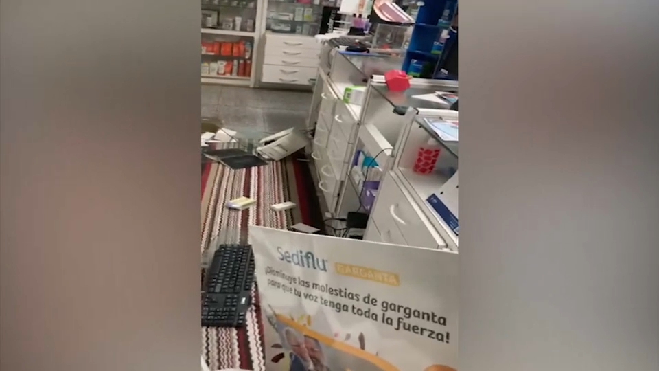 Destrozos en Cáceres