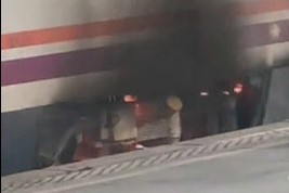 Tren ardiendo