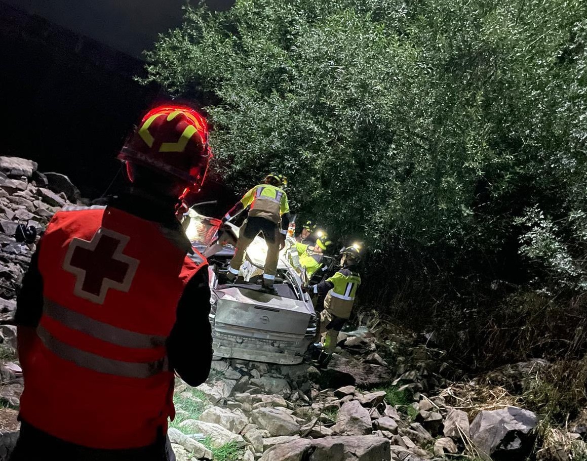 Accidente coche en N-435