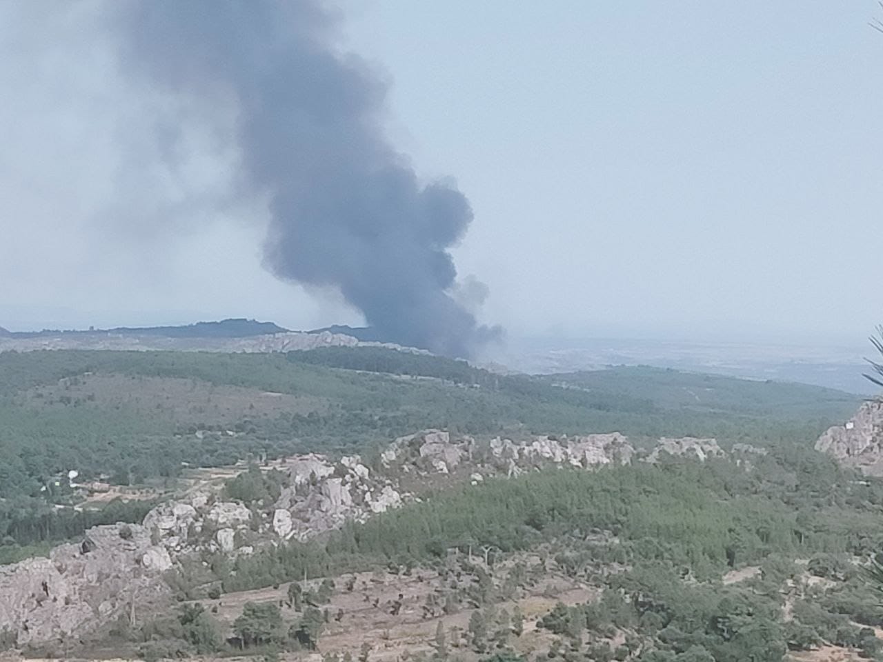 Incendio en Valencia de Alcántara