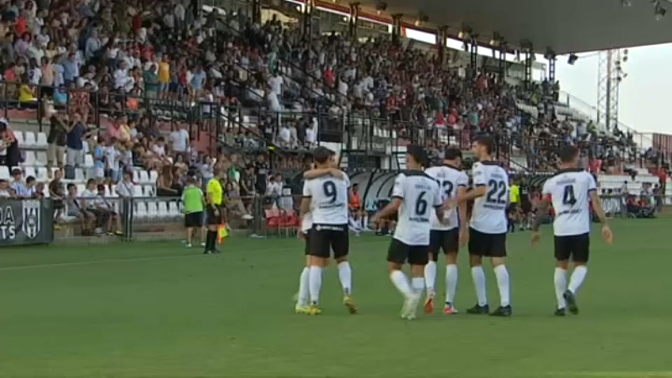 Celebración gol Chuma con el Mérida