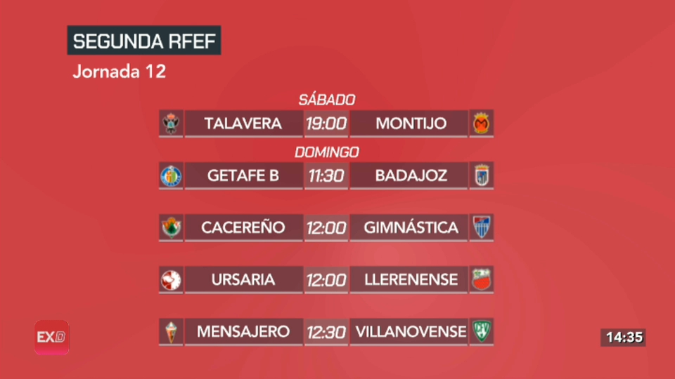 Calendario jornada