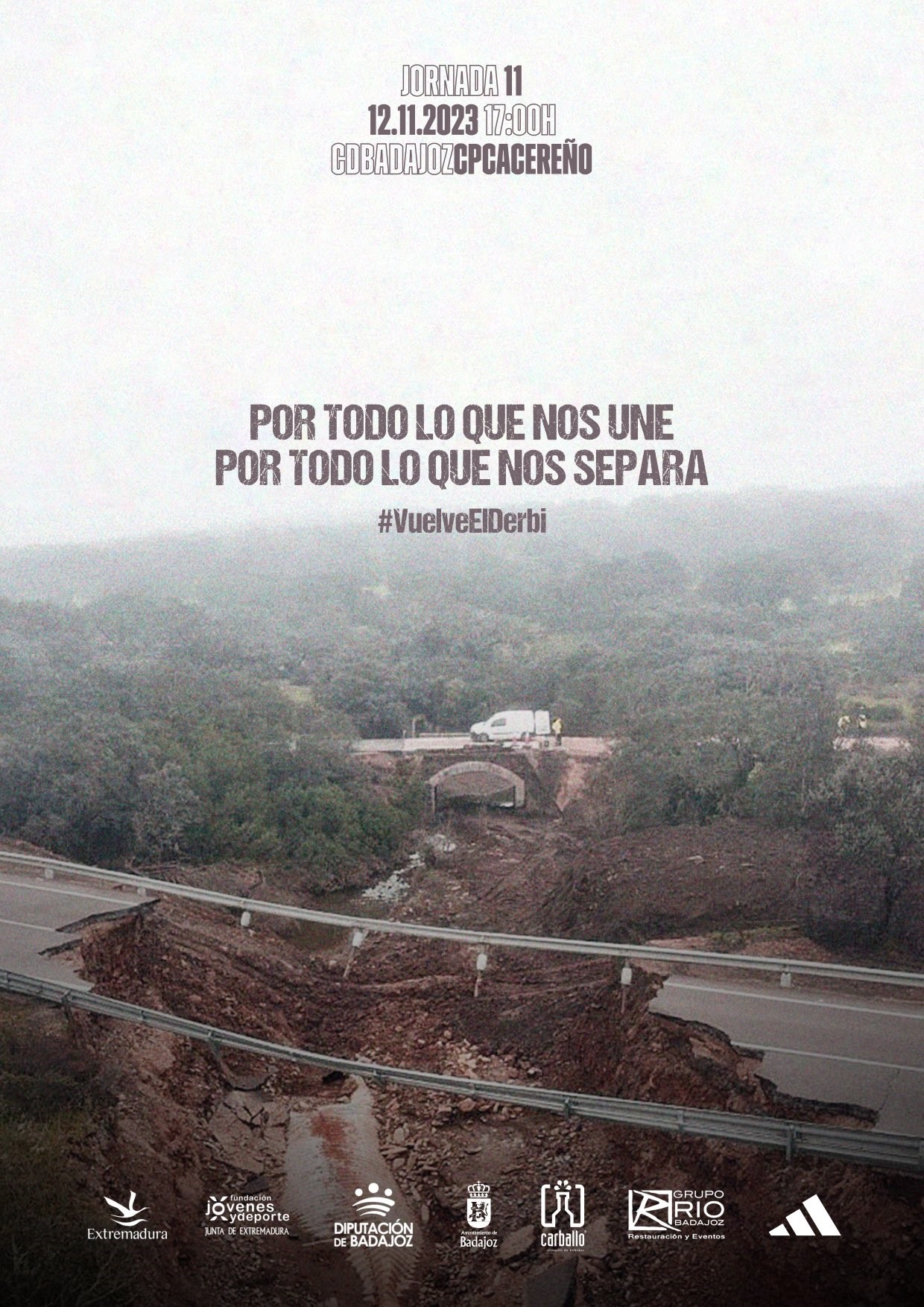 cartel promocional del derbi Badajoz-Cacereño