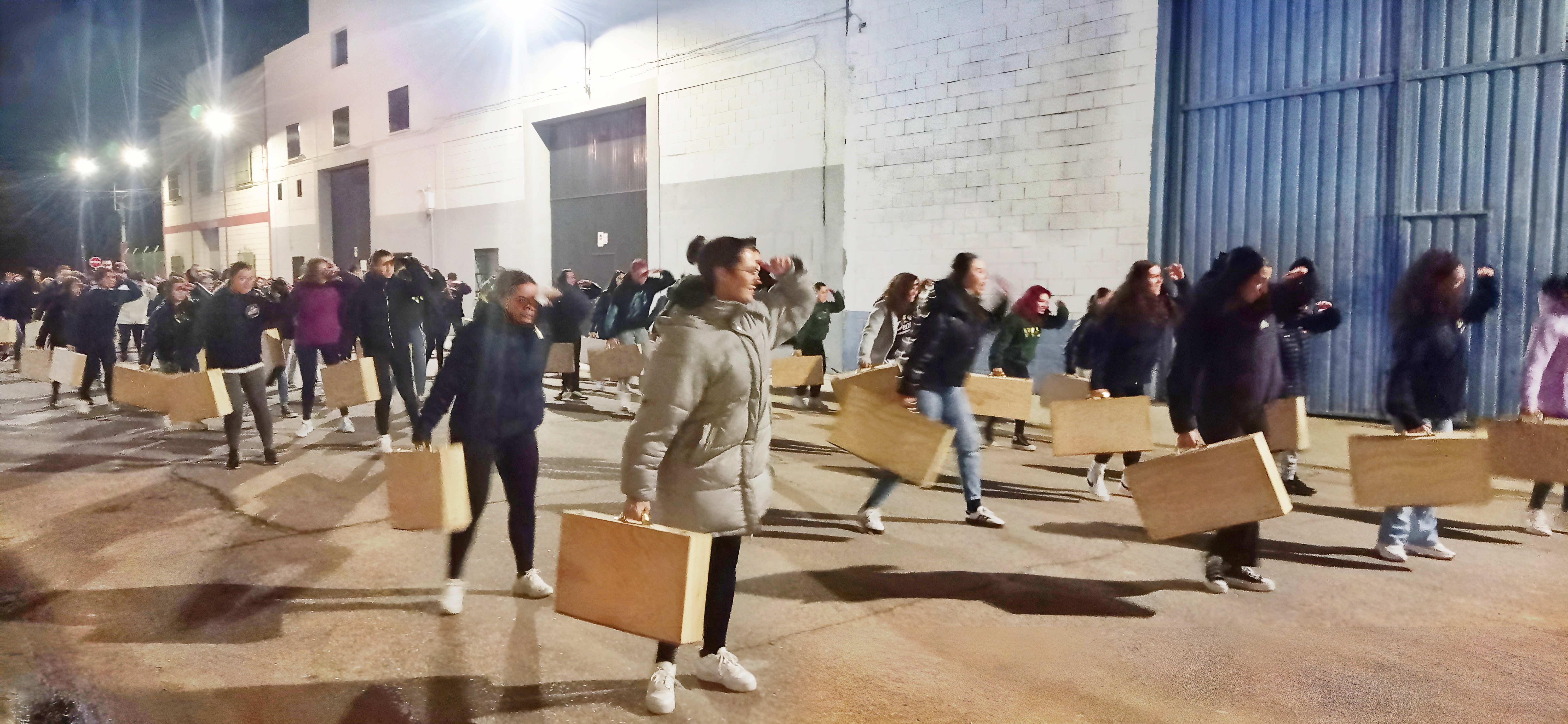Ensayo de la coreografía de la comparsa "Vas como quieres"