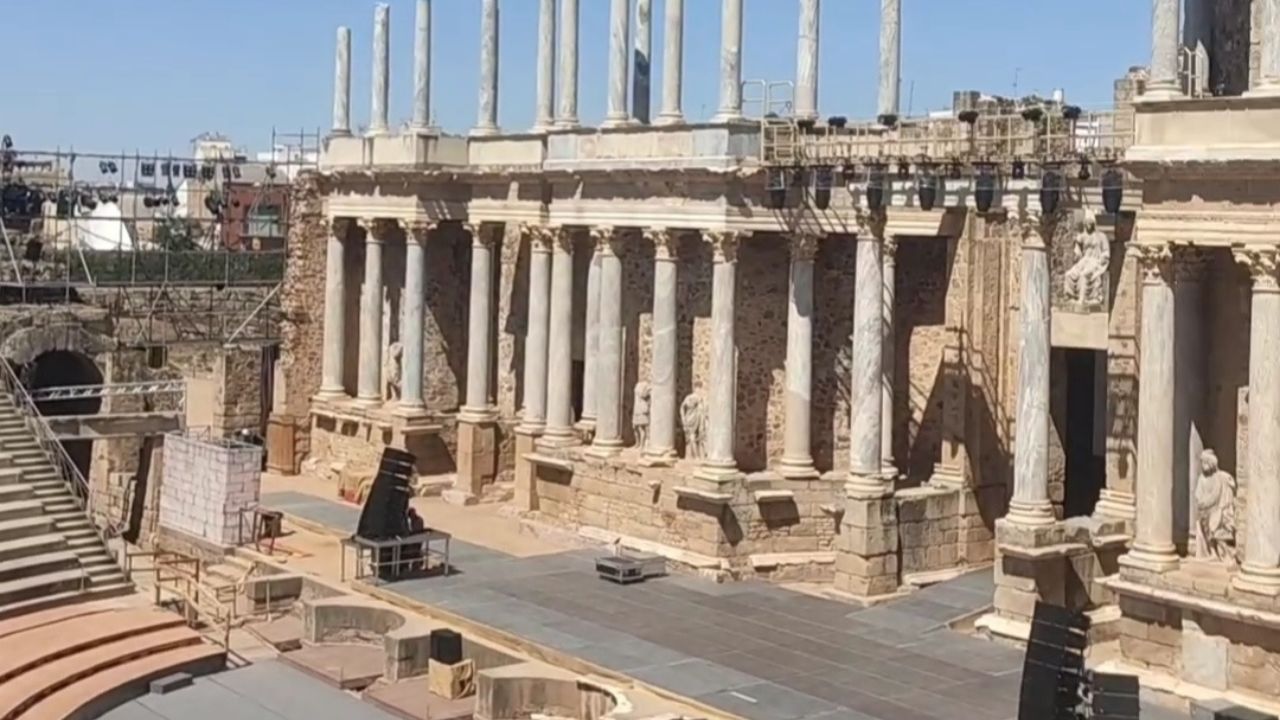 Escenario actual del Teatro Clásico de Mérida
