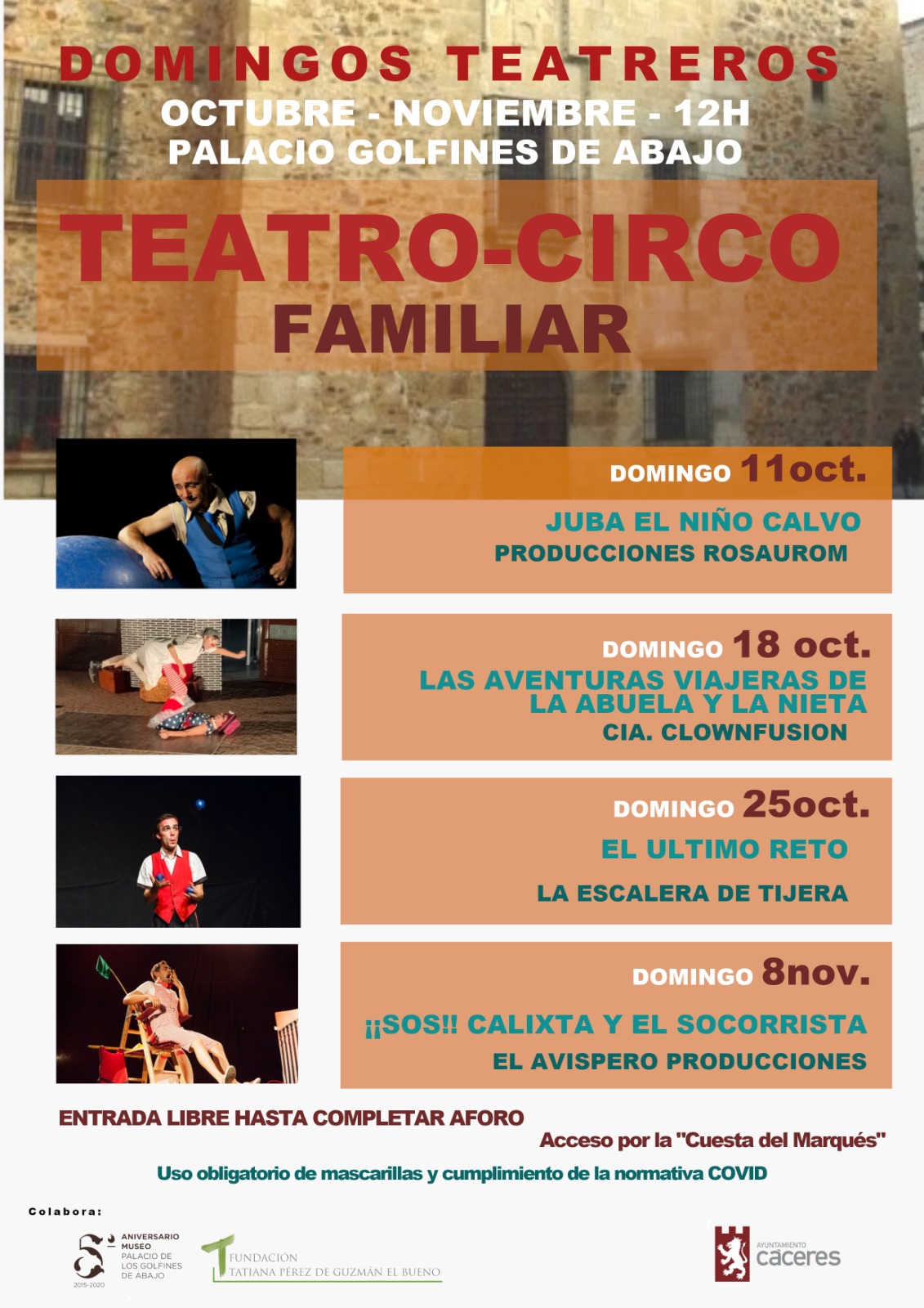 Cartel del programa "Domingos Teatreros"