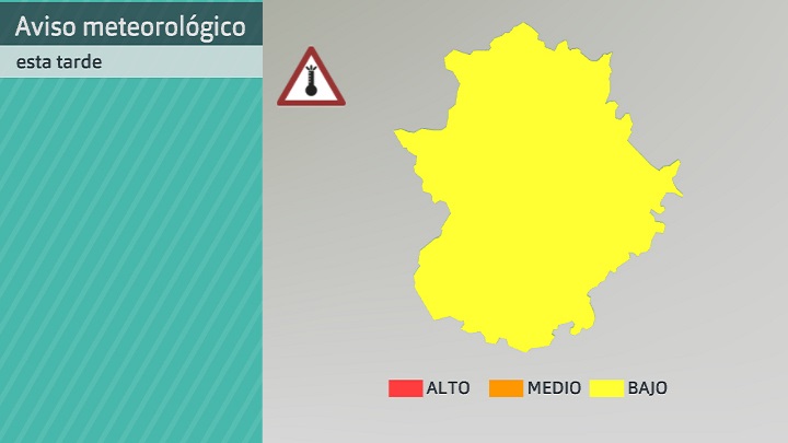 Mapa de avisos (Aemet) para hoy martes 18 de julio