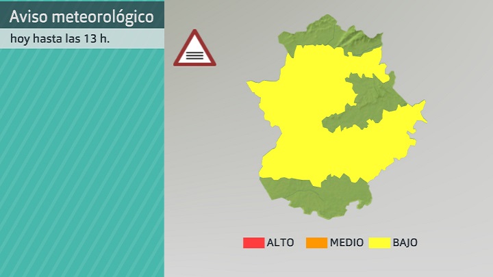 Mapa de avisos meteorológicos de Aemet para hoy viernes 13 de enero