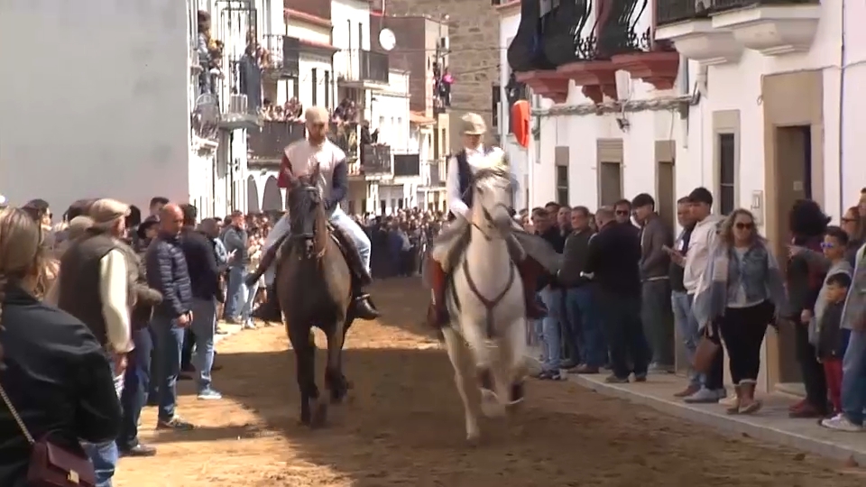Las carreras de caballos de Navas del Madroño desatan la emoción