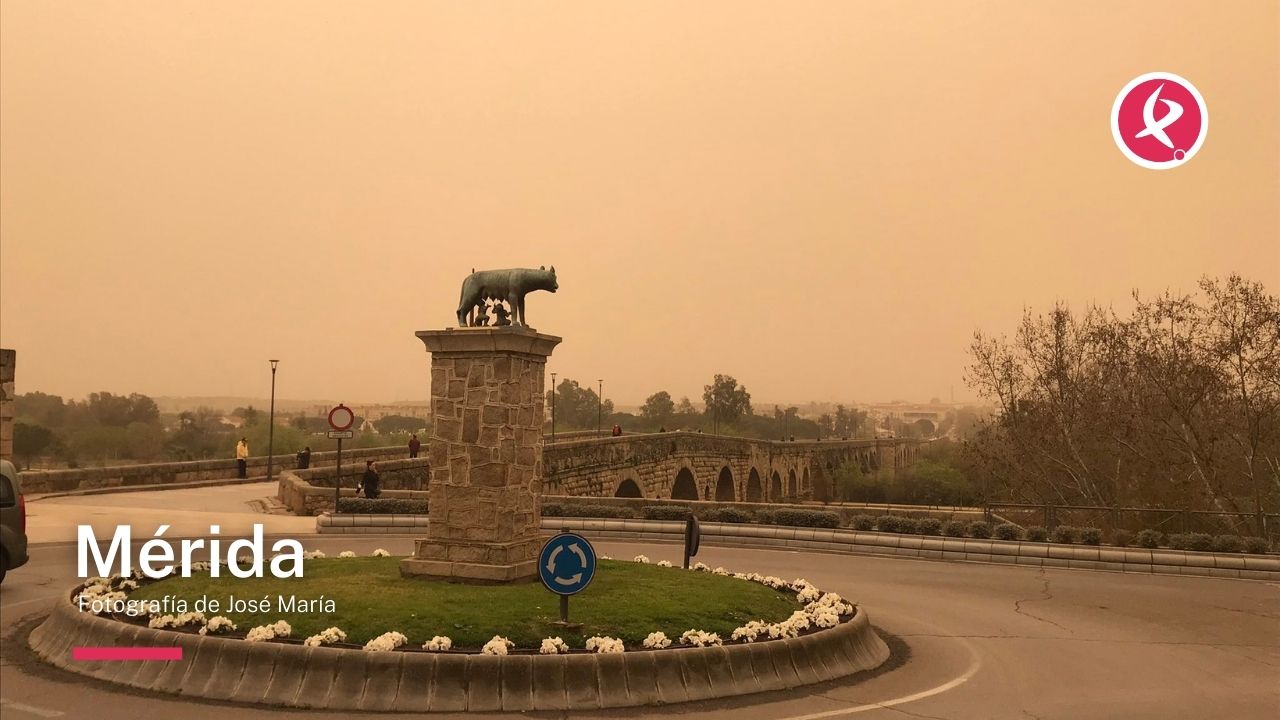 Imágenes de la calima en Extremadura