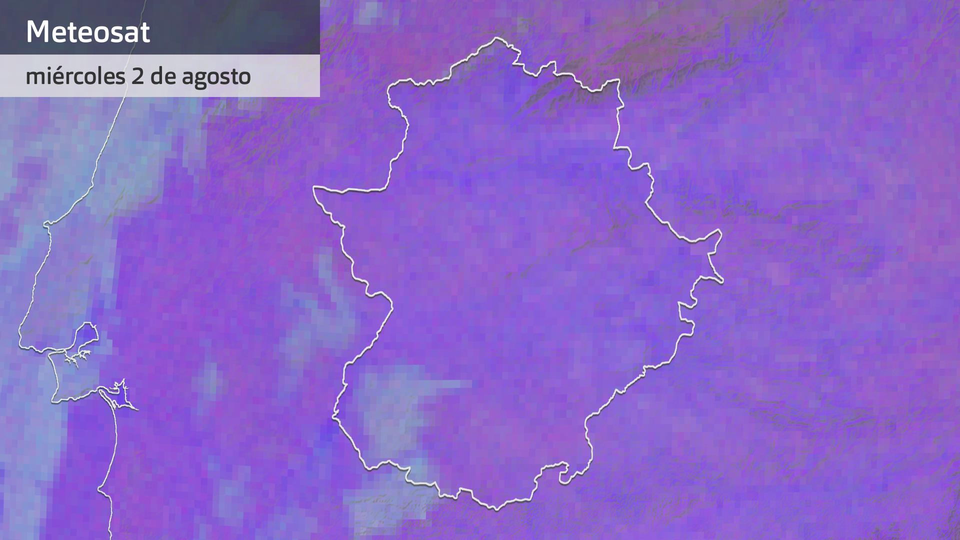 Imagen del Meteosat miércoles 2 de agosto 5 h.