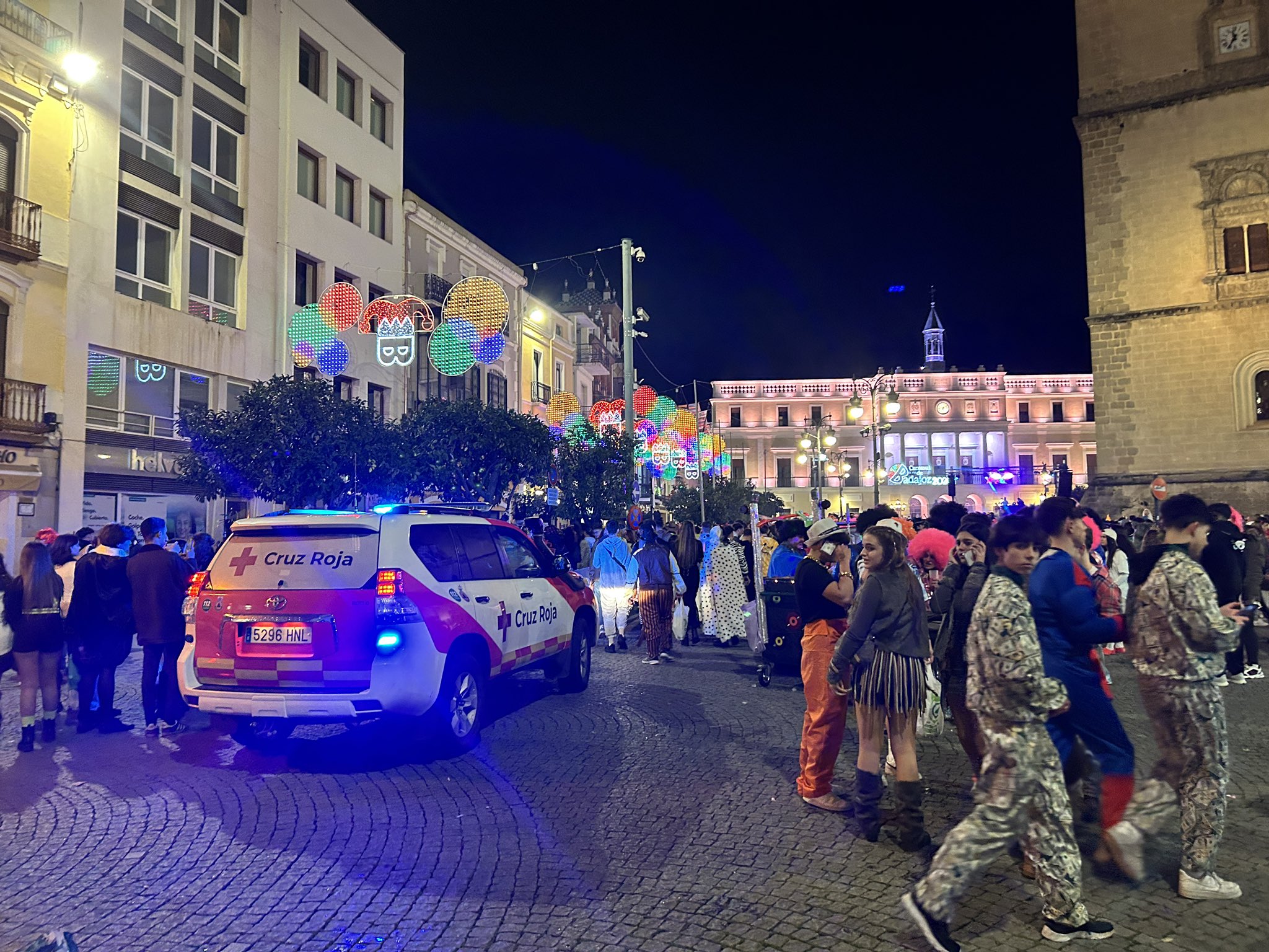 Dispositivo de Cruz Roja en el Carnaval de Badajoz